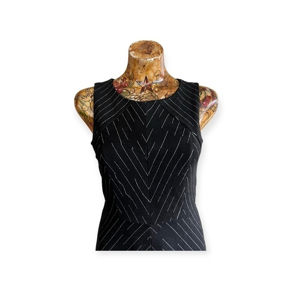 Eva Franco dress black white stripes sz 2 XS WY221AN  office business - Picture 2 of 11